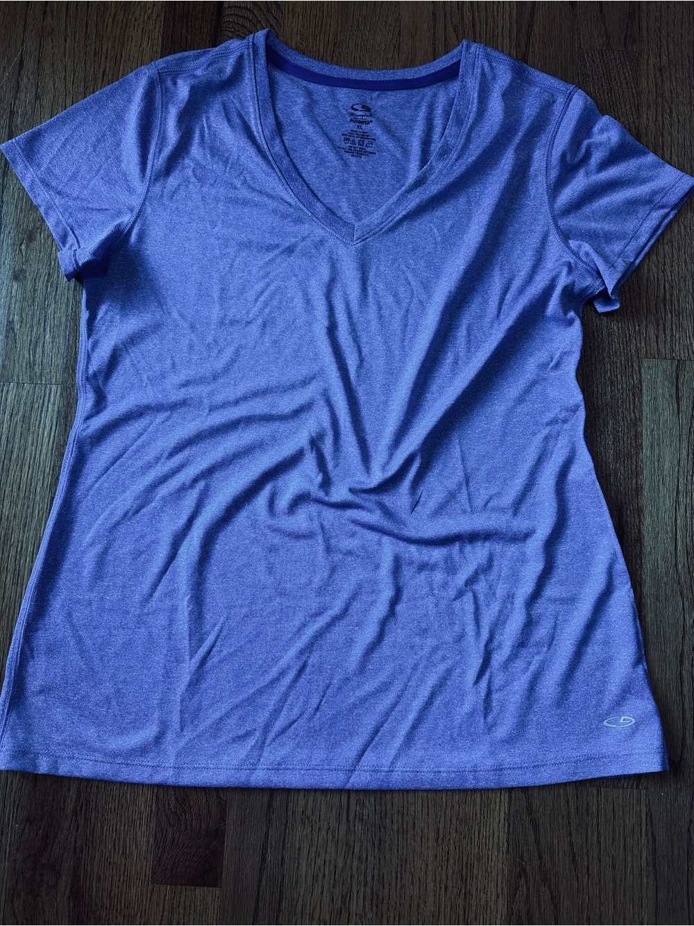 Champion Women’s V-Neck Performance Tee — Blue
